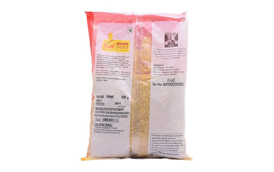 More Choice Wheat Rawa Medium    Pack  500 grams